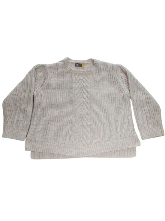 Rumi + Ryder Other - Rumi & Ryder Oversized Cable Knit Sweater Cream Youth L(12–14) / Fits Women S